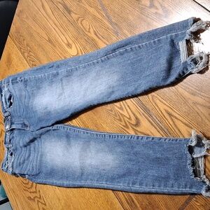 JUDY BLUE Jeans Womens 11 / 30 SKINNY FIT Raw Hem Fray Denim Preowned Used